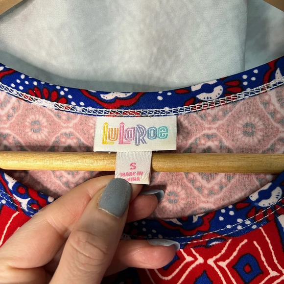 LuLaRoe Jessie Swing Dress in Patriotic Colors - Red, White & Blue - size Small - Picture 7 of 9